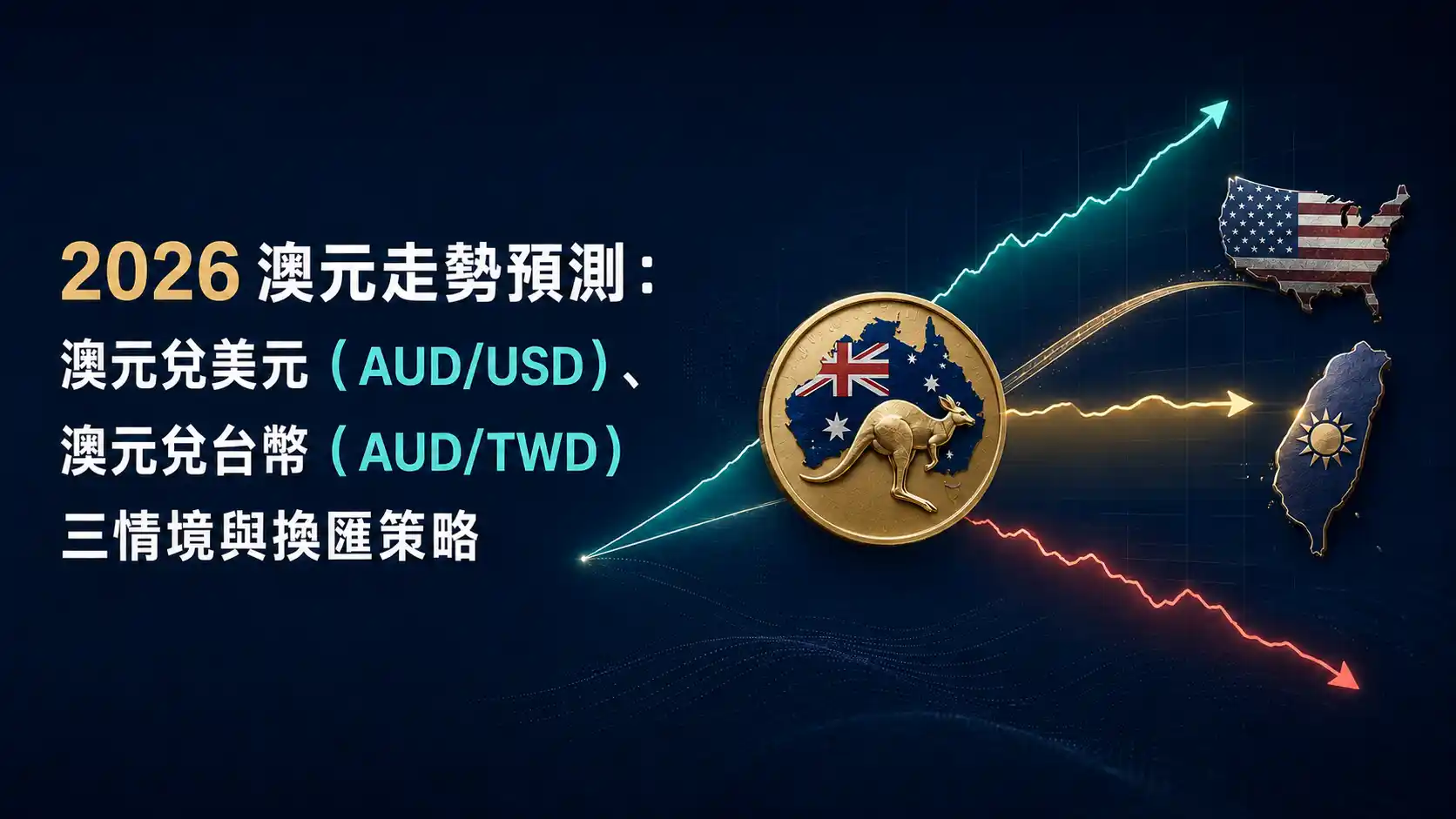 2026 澳元走勢預測：澳元兌美元（AUD/USD）、澳元兌台幣（AUD/TWD）三情境與換匯策略
