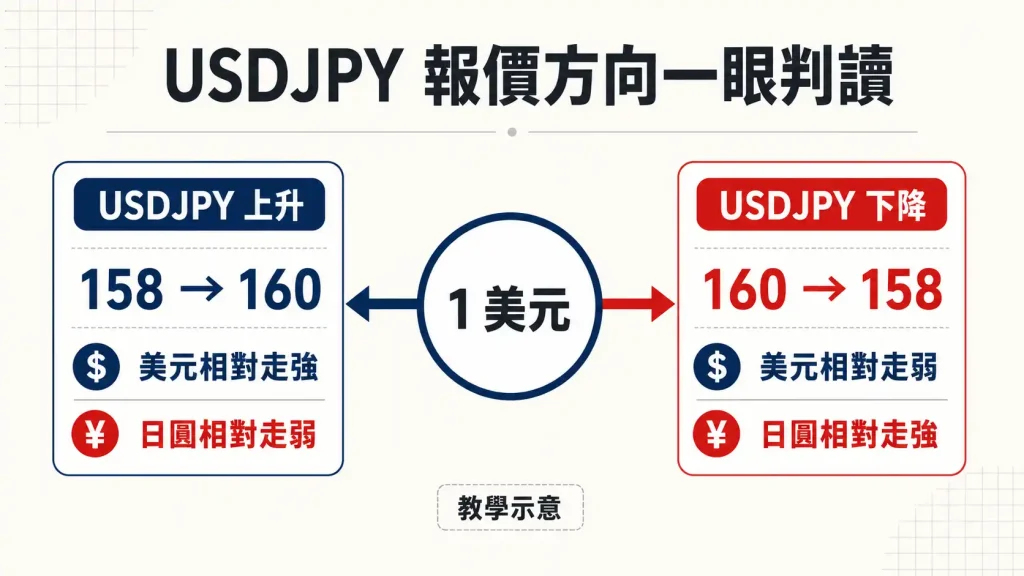 1. USDJPY 是什麼?匯率上漲與下跌代表什麼?