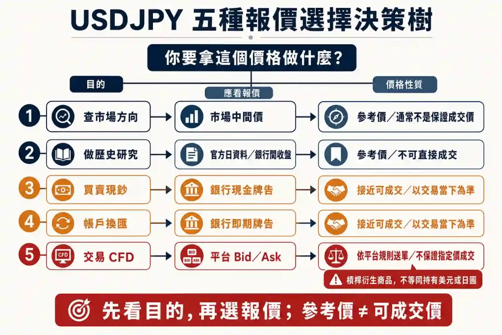 4. USDJPY 的五種報價怎麼選?