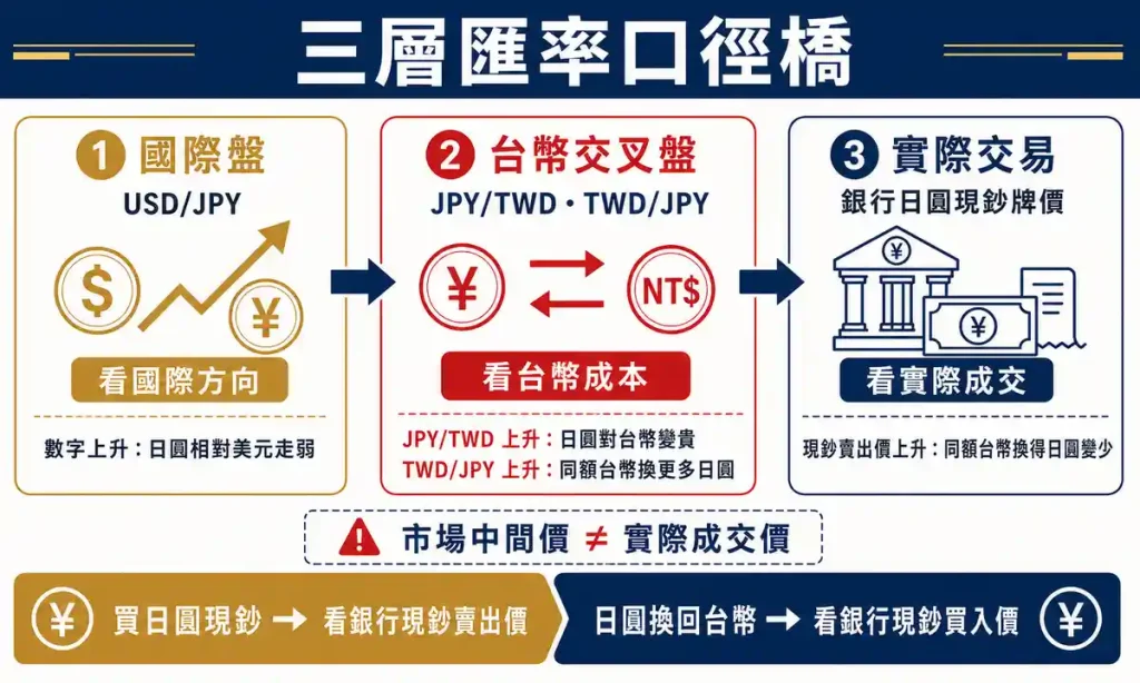 2. 台灣讀者應該看哪一種日圓匯率?