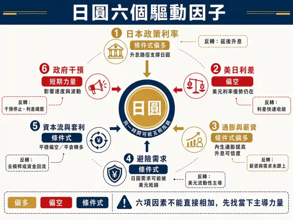 3. 日圓升值或貶值的六個驅動因子